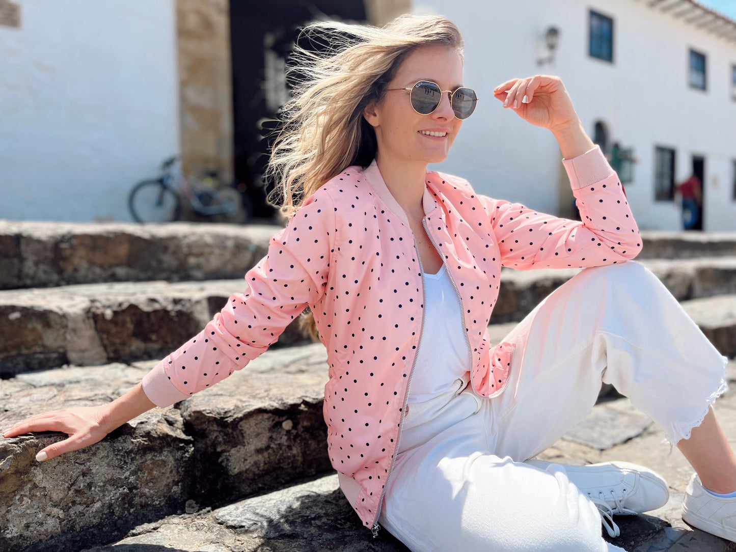 Chaqueta impermeable 26050 Rosado