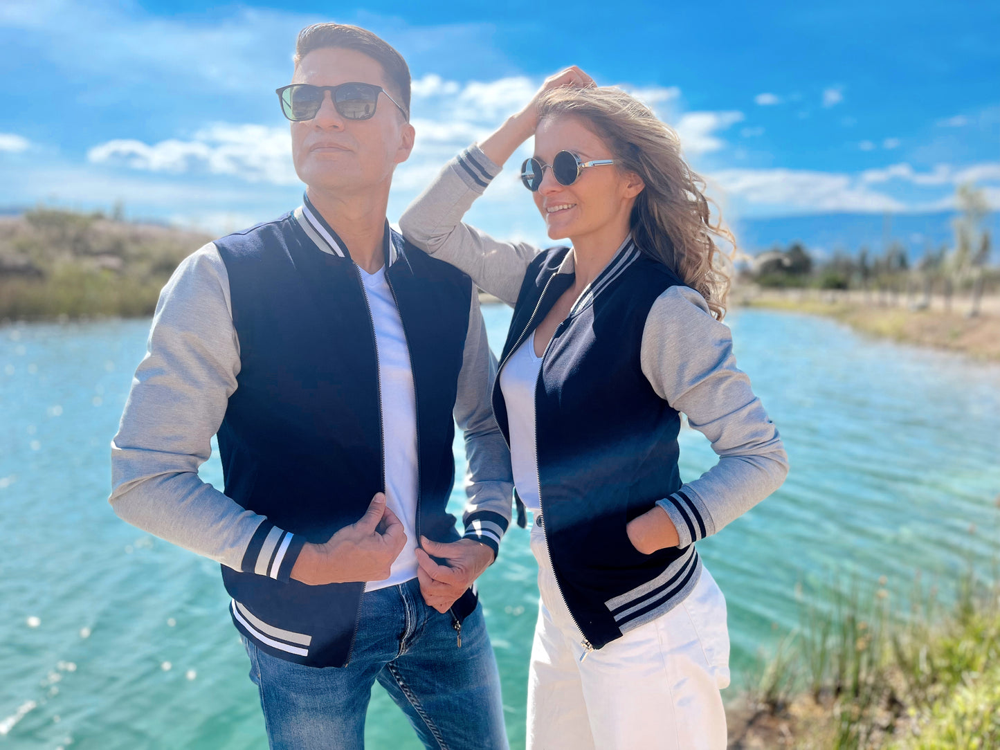 Match de Chaquetas Beisbolera Hombre 14020 Azul