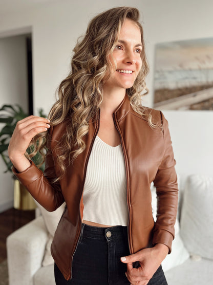 Chaquetas Biker Tipo Cuero 21023
