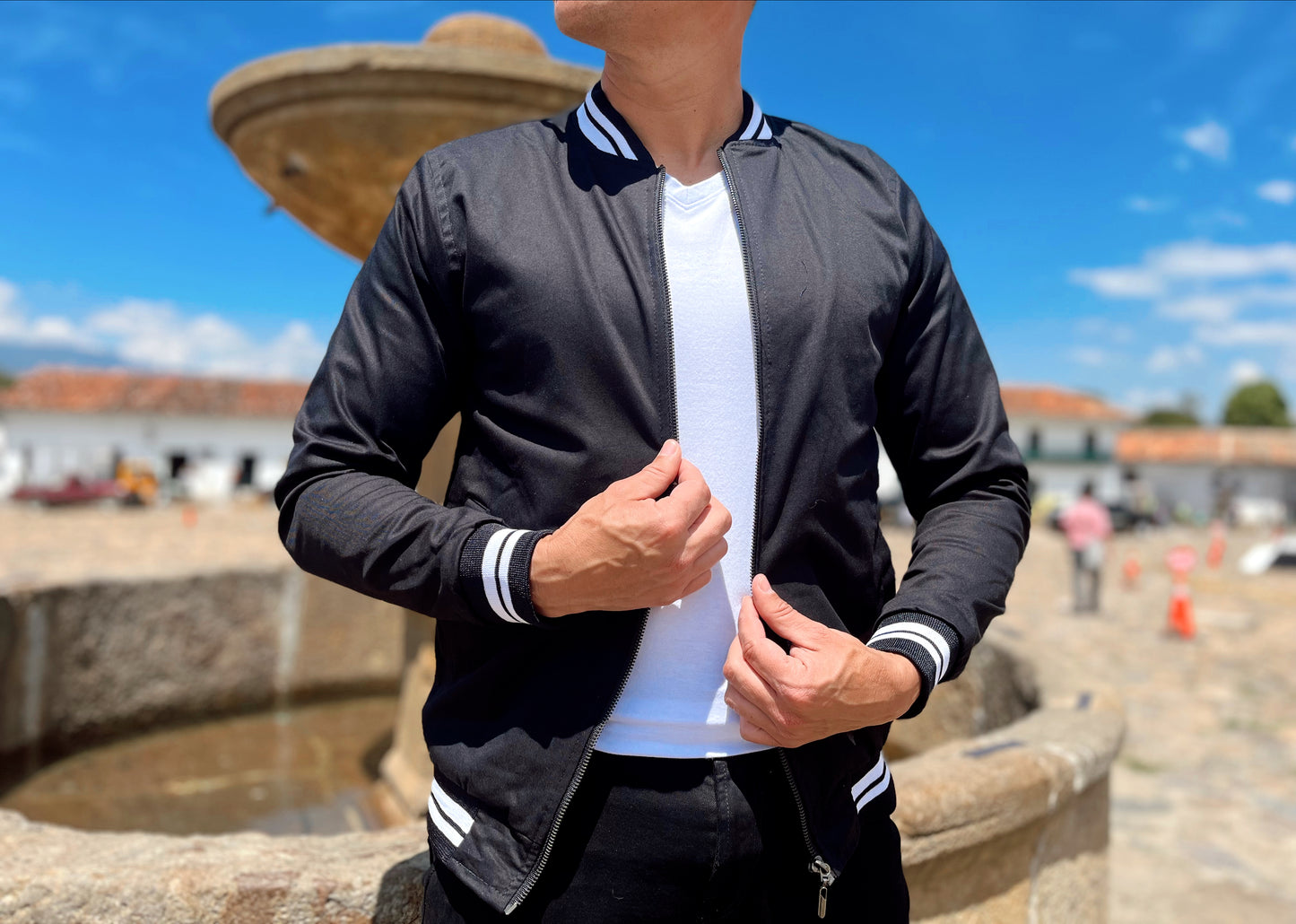 Bomber Classic Hombre Negro