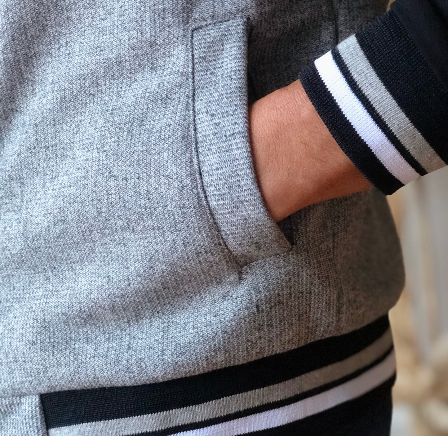 Chaquetas Beisbolera 14015 Gris