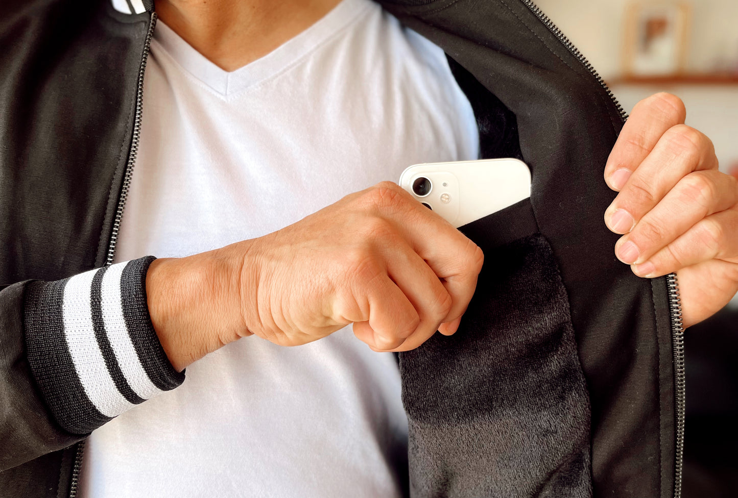 Bomber Classic Hombre Negro