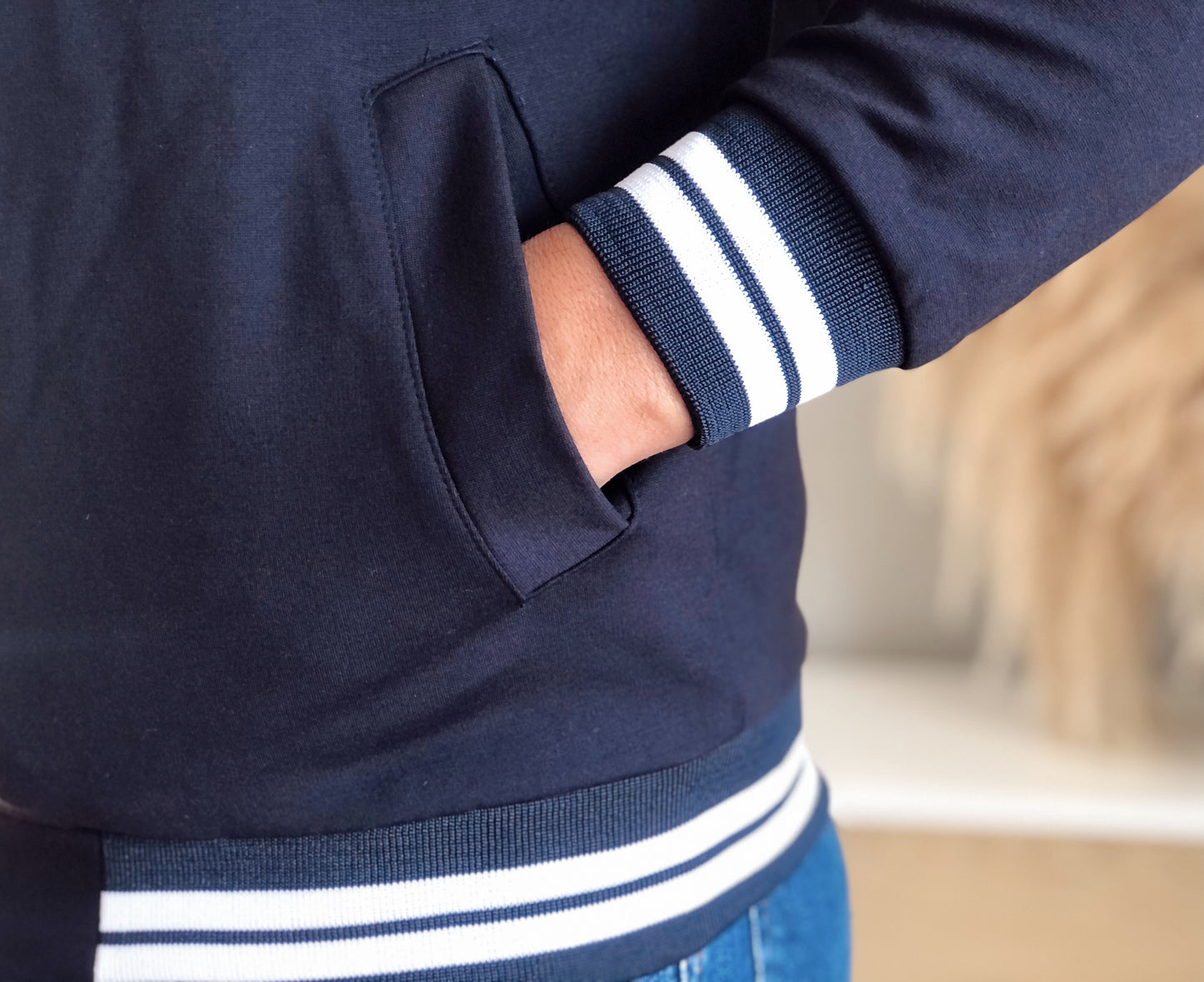 Match de Chaqueta Bomber Classic Hombre 14110 Azul