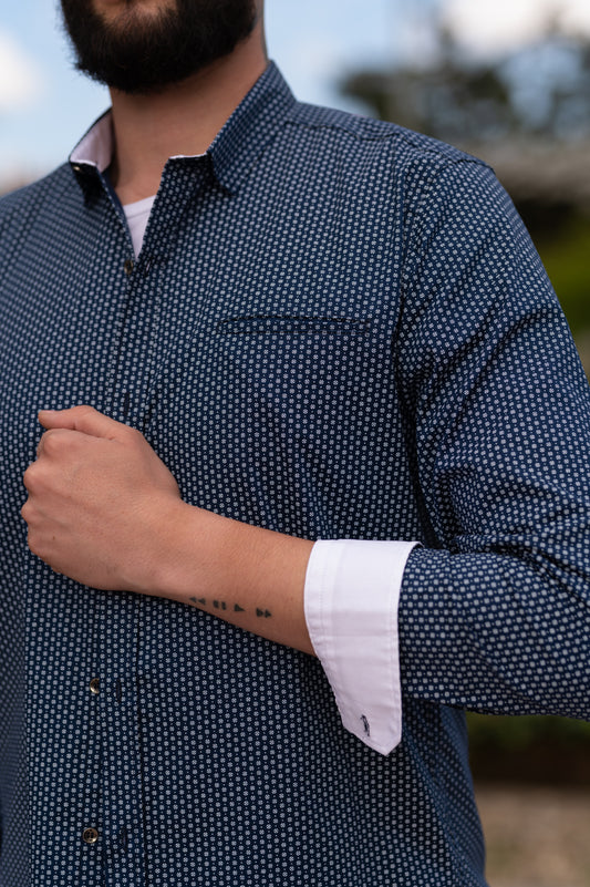 Camisa de Hombre 31156 Azul