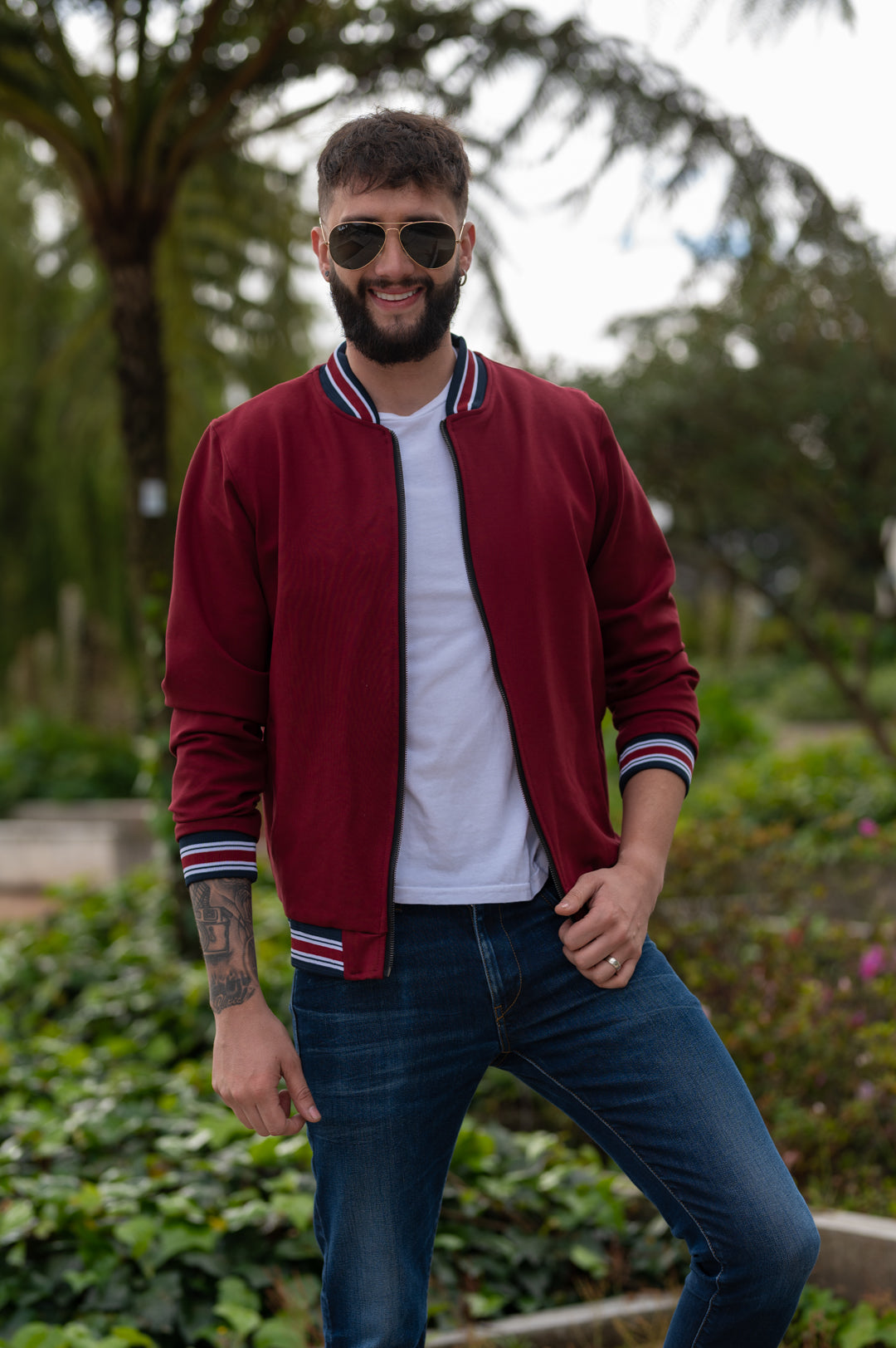 Chaquetas Bomber Classic 14077 Vinotinto