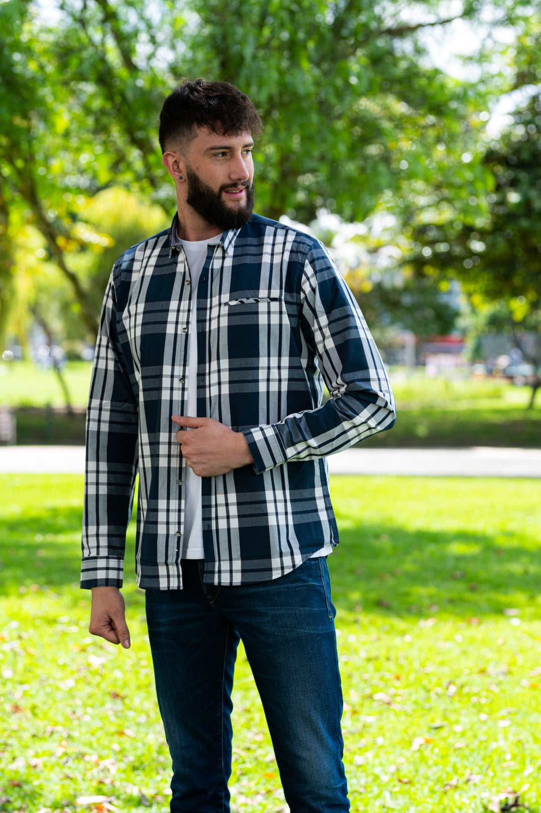 Camisa de Hombre 31149 Azul Oscuro