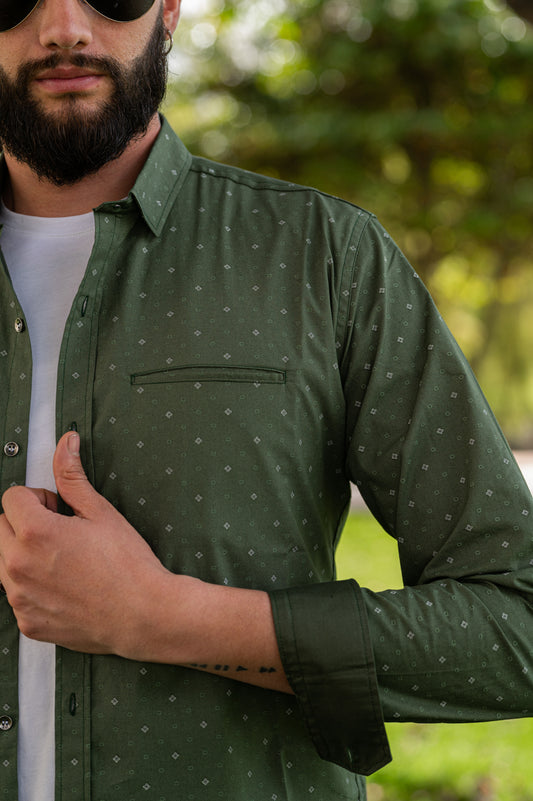 Camisa de Hombre 31167 Verde