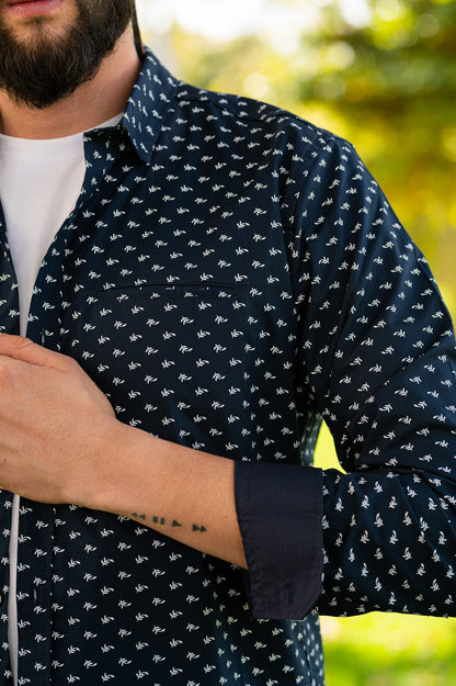 Camisa de Hombre 31168 Azul