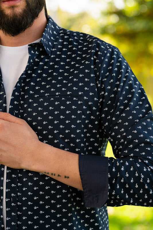 Camisa de Hombre 31169 Azul
