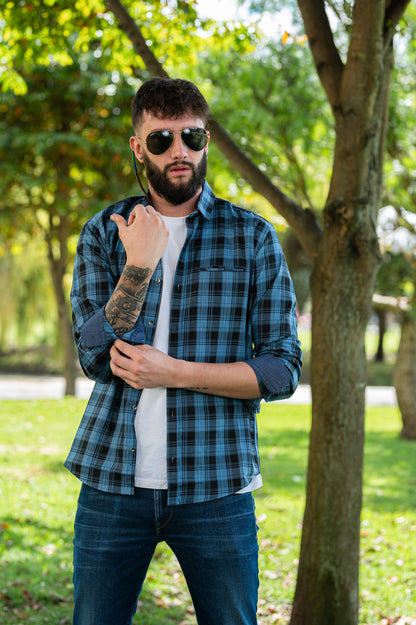 Camisa de Hombre 31165 Azul