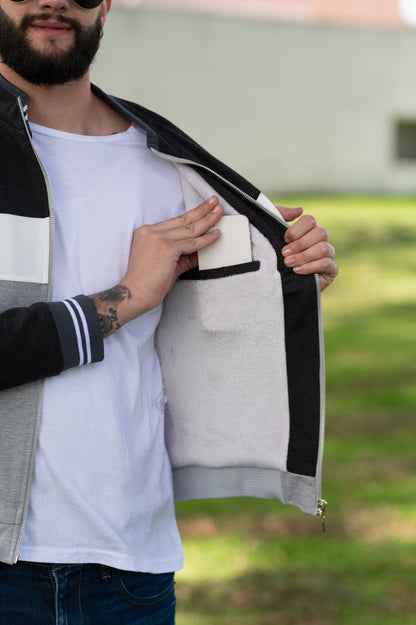 Chaquetas Beisbolera 14145 Gris