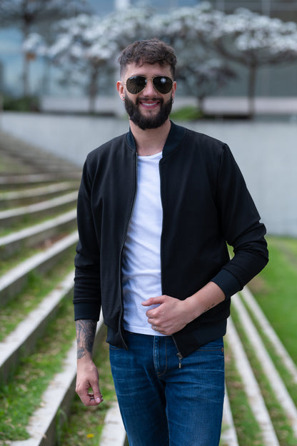 Match  de Chaquetas Bomber Classic Hombre 14001 Negro
