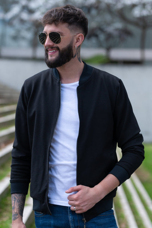 Match  de Chaquetas Bomber Classic Hombre 14001 Negro