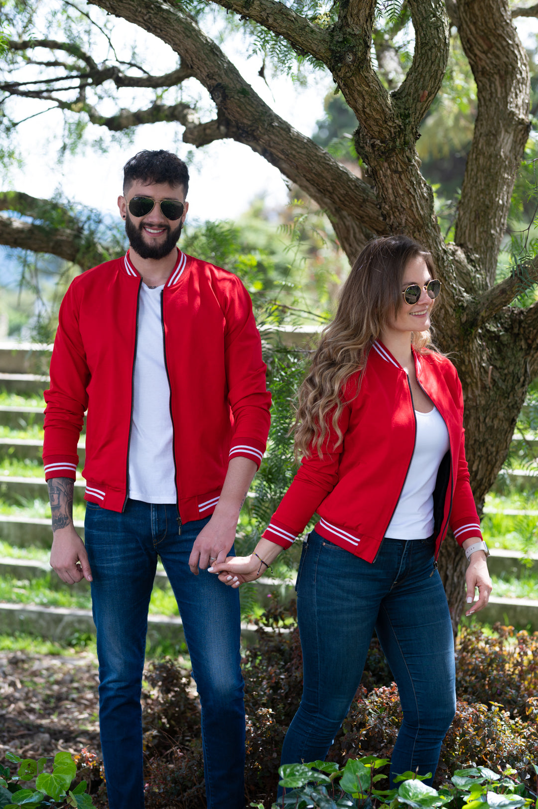 Match de Chaquetas Bomber Classic Hombre 14110 Rojo