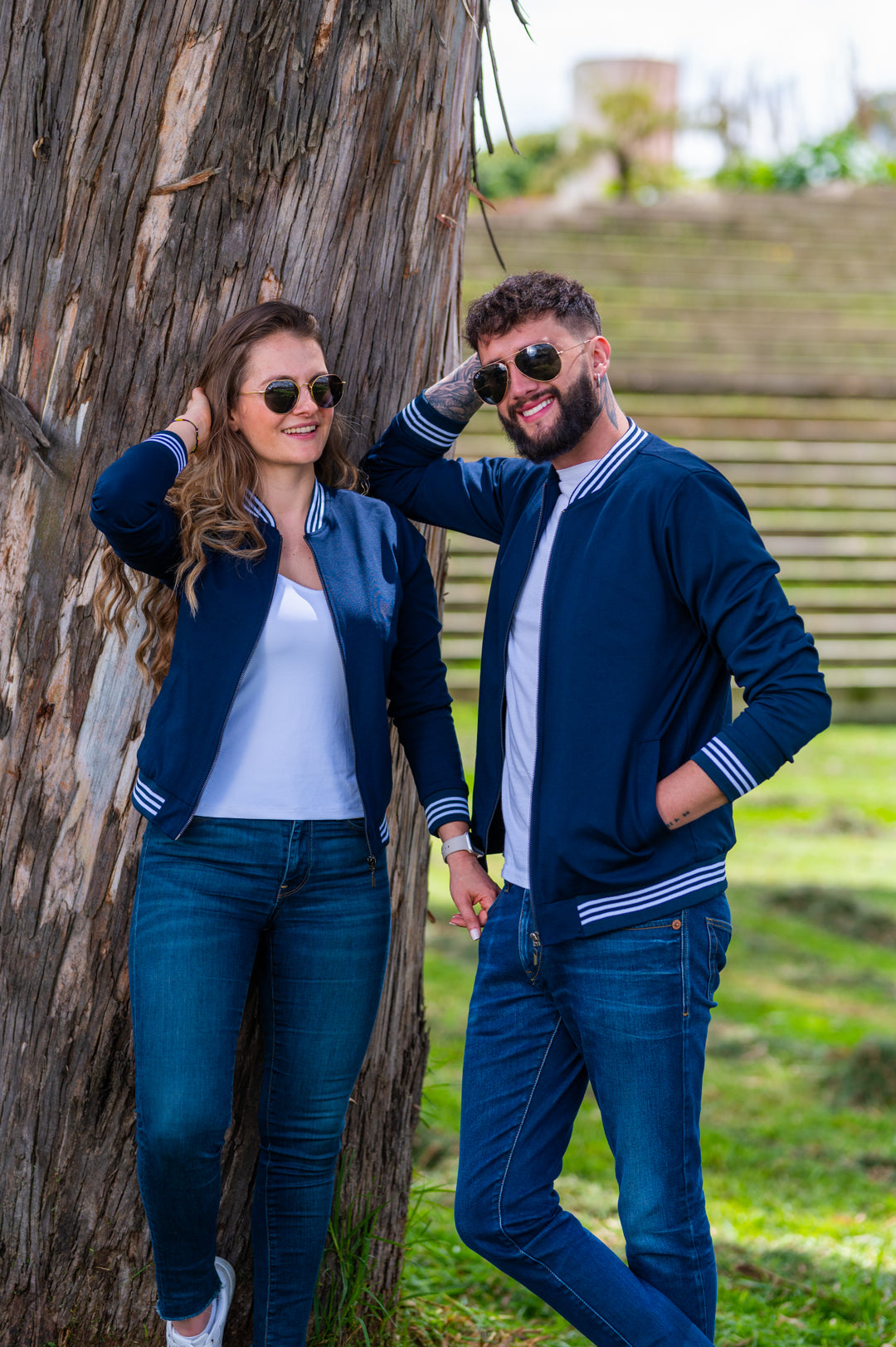 Match de Chaqueta Bomber Classic Hombre 14110 Azul