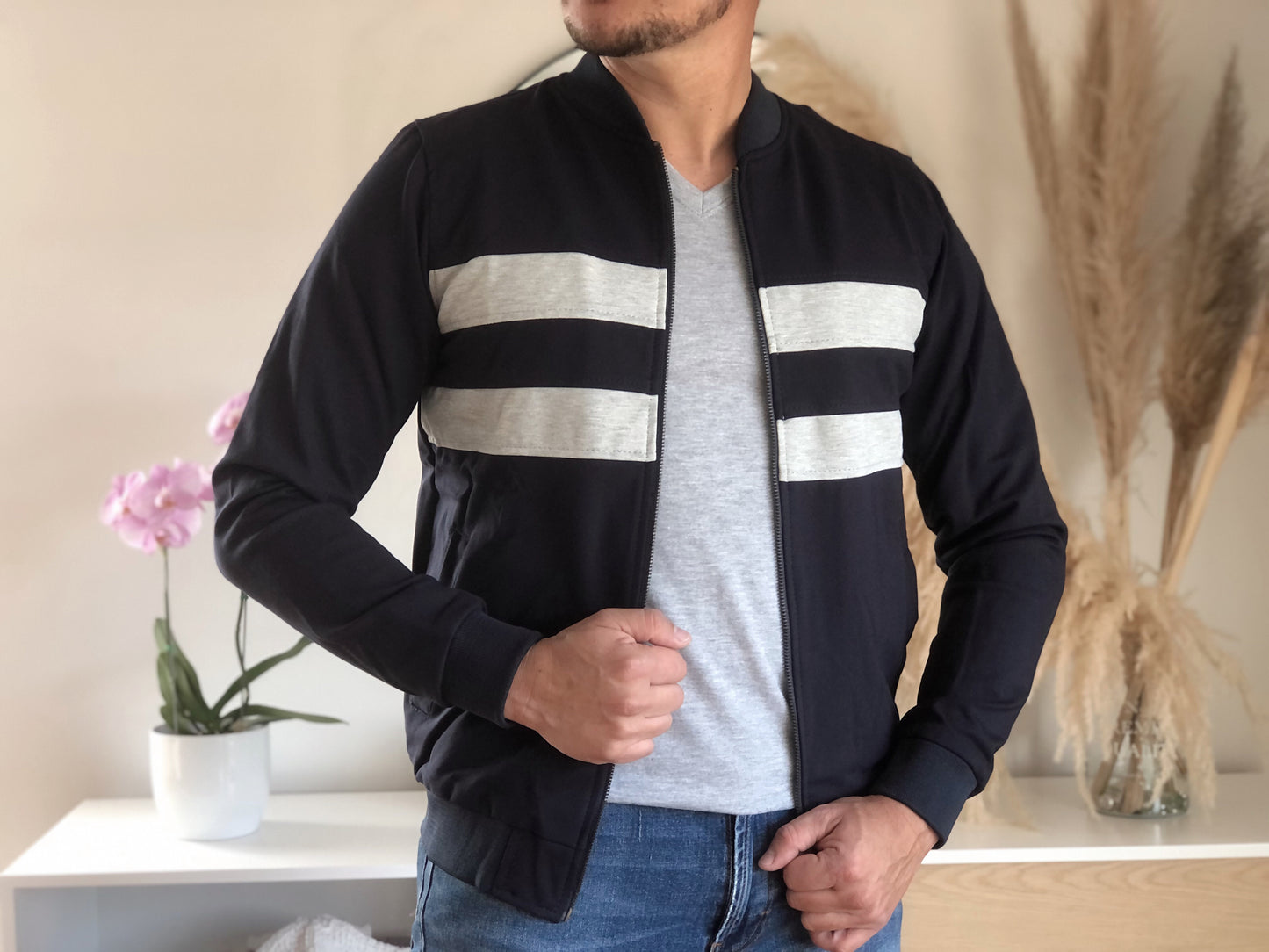 Chaquetas Beisbolera 14071 Gris Jaspe