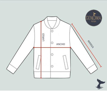 Chaqueta Beisbolera 14102 Gris Claro